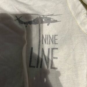 light yellow nine line t shirt small